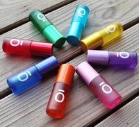 Vente en gros de flacons à bille en verre imprimé givré coloré de 5 ml, flacons vides pour huiles essentielles et parfums, flacons de décantation