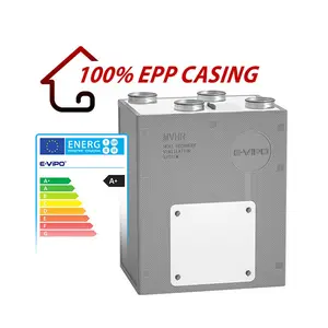 Wall Heat Recovery Ventilation EPP Material 600m3/h HRV ERV Fresh Air Recuperator HVAC Heat Recovery Ventilation