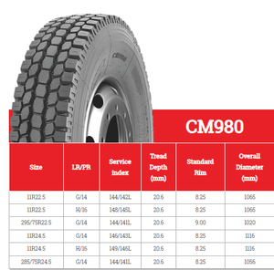 Pneus de camion CM980 11R22.5 295/75R22.5 11R24.5 285/75R24.5 haute performance avec système innovant de rejet de pierres - Product Image 3