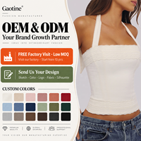 Hauts Corset Blancs Coquette à Col Halter Brodés en Dentelle pour Femmes, Personnalisés OEM ODM, pour Tenues de Soirée, Vente en Gros d'Été
