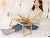 Mesa de bambú para ordenador portátil, escritorio plegable y ajustable, 5v, con cable de extensión USB, respetuoso con el medio ambiente, plegable, barato, 15kg