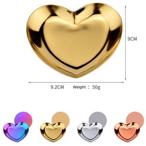 Stainless Steel Jewelry <b>Box</b> <b>Heart</b> <b>Shape</b> Gold Stainless Steel Decorative Tray Wholesale Jewelry Dish Stainless Steel Jewelry Tray - Product Image 5