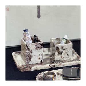 STONEKOCC Juego de Bandejas de Baño de Mármol Natural de Lujo Pandora Qianshan Muxue Organizador de Tocador - Product Image 3