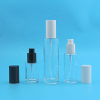 Flacon pompe vide en verre pour lotion 30ml 50ml 100ml – Bouteilles cosmétiques transparentes avec pompe pour emballage de sérum et émulsion de soins de la peau