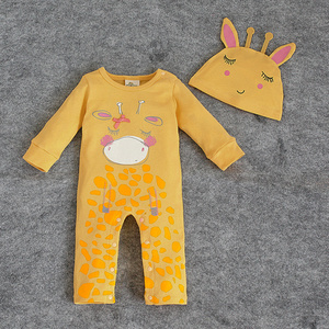 Vêtements pour tout-petits en gros : Barboteuse à motif mignon avec chapeau, collection mode bébé - Product Image 2