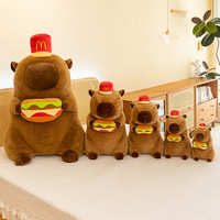 Peluche mignonne en forme de burger, super douce, en coton PP, avec technique de lavage, anti-stress, doublure en maille, pour cochon d'Inde