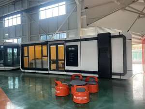 Micro-container portable de luxe moderne en structure acier, étanche, préfabriqué, type vaisseau spatial, avec mobilier - Product Image 3