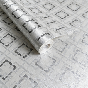 Papel Tapiz Minimalista de Estilo Chino Moderno con Rayas y Cuadros en Relieve 3D, Grueso, No Tejido, para Dormitorio, Gimnasio, Comedor, Cabeceras - Product Image 4