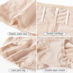 Culotte gainante taille haute pour <span class=keywords><strong>femme</strong></span> avec dentelle, bretelles croisées, effet ventre plat et rehausseur de fesses, en maille amincissante - Product Image 2