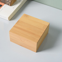 Boîte de rangement multifonctionnelle moderne en bambou écologique durable avec couvercle en bois, finition peinture pulvérisée, personnalisable