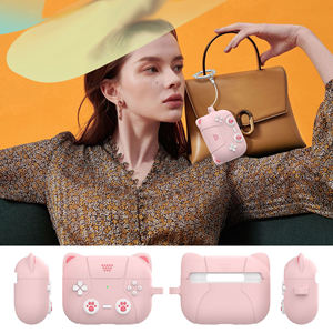 Nouvelle <span class=keywords><strong>coque</strong></span> en silicone souple antichoc de style jeu de chat pour <span class=keywords><strong>AirPods</strong></span> 4 Pro 2 3 housse de protection pour écouteurs Compatible - Product Image 3