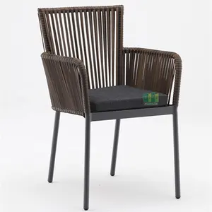 Hot Bán Tất Cả Thời Tiết Giá Rẻ Bistro Cafe Patio <span class=keywords><strong>Wicker</strong></span> Ghế Ngoài Trời Ghế Mây Vườn Ghế - Product Image 1