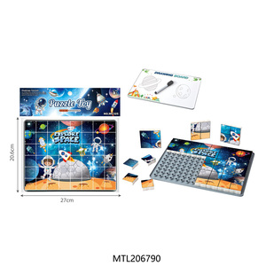 2 trong 1 trẻ em tự làm biển Thế Giới khối trò chơi câu đố với bảng vẽ đồ chơi câu đố đồ chơi giáo dục - Product Image 6