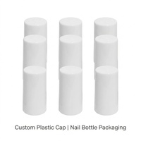 Tapa de Plástico PP Económica para Esmalte de Uñas, Acabado Mate o Brillante, con Logotipo Personalizado Impreso en Serigrafía para Suministros de Empaque de Belleza
