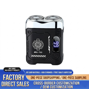 Mini <span class=keywords><strong>Afeitadora</strong></span> Eléctrica Estilo Mecha <span class=keywords><strong>para</strong></span> Hombre con Pantalla LED, Carga Rápida Tipo-C, Resistente al Agua IPX6, Maquinilla de Afeitar Portátil de Viaje - Product Image 1