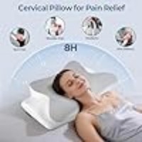 Oreiller cervical ergonomique pour soulager la douleur, soutien du cou pour dormeurs latéraux, mousse à mémoire de forme rafraîchissante, forme papillon, oreiller orthopédique pour lit