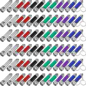 Custom Logo Mini Flashlights Bulk With Keychain Bright LED Flashlights Portable 5 Bulbs - Product Image 3