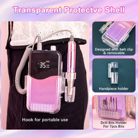 Ponceuse à ongles électrique professionnelle sans fil 65W haute puissance 2026, 35000 tr/min, faible bruit, zéro vibration, lime électrique pour ongles