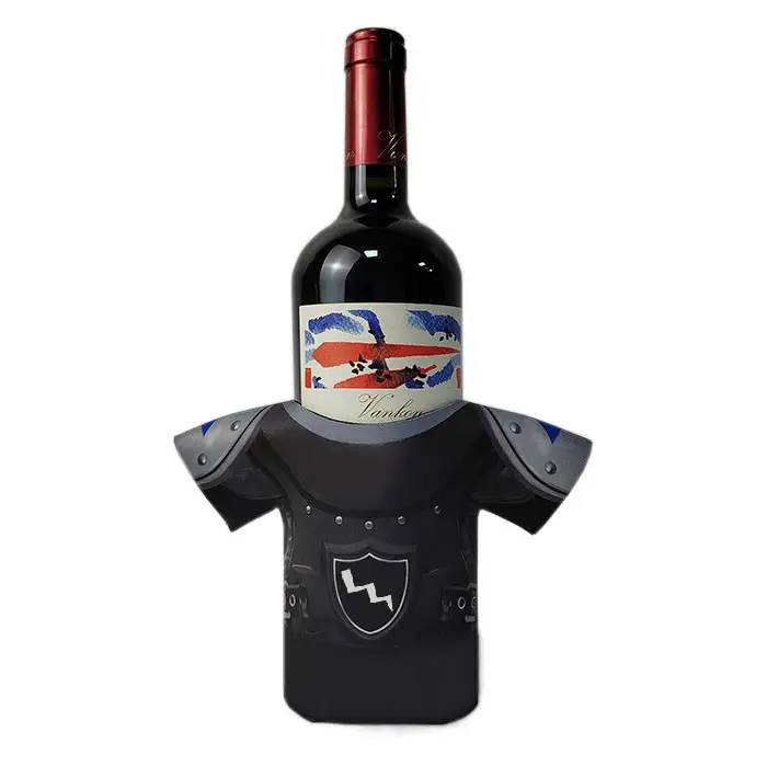 T-shirt in neoprene isolante da 3mm con copertina per bottiglia di vino custodia personalizzata con logo pieghevole