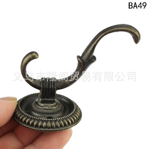 <b>Antique</b> Style Zinc Alloy Wall Mount Clothes Hook 42x45x72mm BA49 Single Hook For <b>Wardrobe</b> Cabinet Decorative Use - Product Image 3