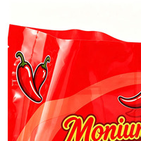 Sachet en plastique personnalisé à prix abordable pour assaisonnement au poulet et au poivre, impression OEM, scellage 3 côtés en forme de cœur, pour aliments, aliments pour animaux de compagnie, gelée