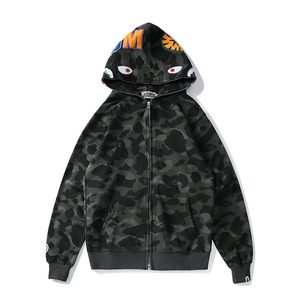 <span class=keywords><strong>Felpa</strong></span> Classica Unisex con Stampa Mimetica, Ricamo Multicolore, Taglia Grande, Giacca con Cappuccio in Cotone e <span class=keywords><strong>Cerniera</strong></span> - Product Image 3