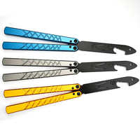 Couteau de survie pliant papillon de qualité industrielle WINLEE Devil Shark, lame en acier inoxydable non affûtée, OEM