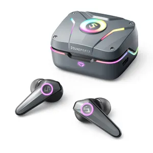 SOUNDPEATS Cyber Gear 45ms Low Latency Gaming Mode Earbuds 4 RGB Flash Light Mega-S Free Talk Dual Mode BT V5.2 Game Earphones