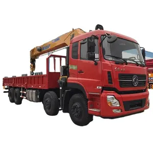 2020 8X4 DFAC 16Ton Lift Cứng Boom Xe Tải Gắn Cẩu Thẳng Kính Thiên Văn Xe Tải Cras Để Bán