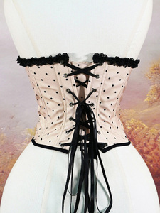 Soutien-gorge en dentelle 3D à pois en forme de cœur avec bretelles croisées au dos, corset gainant à maintien ferme et décolleté en V - Product Image 6