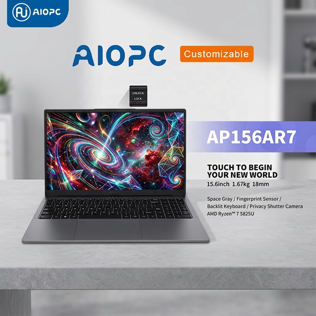 15.6 Inch AMD Ryzen 7 Laptop 1TB SSD Windows 11 FHD 1920x1080 Display Ultra Thin with Fingerprint Recognition WiFi for Education