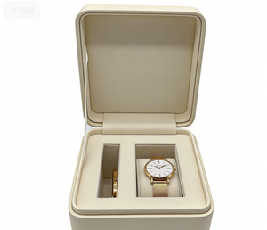 Boîte à montre rectangulaire de protection en cuir PU à rabat pour coffret cadeau de montre, collier et bague - Offre Spéciale - Product Image 4