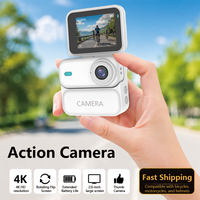 Caméra d'action numérique 4K avec écran rabattable de 2,0 pouces et application Wi-Fi pour le vlogging, les sports de plein air et les moments quotidiens