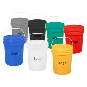 חבית פלסטיק 200 ליטר HDPE פתוחה מלמעלה, חבית פלסטיק כחולה 55 גלון עם שני חישוקי ברזל, דלי צבע - Product Image 1