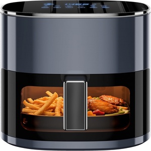 Friteuse à air multifonctionnelle intelligente de 2400W et 6L, grande capacité, personnalisable, avec double affichage numérique allemand, en stock - Product Image 1