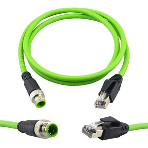 หัวต่อสายอีเธอร์เน็ต YANTAITONG RJ45 Cat5e 10G แบบมีชีลด์สำหรับงานอุตสาหกรรม รุ่น EM12 แบบ 4 พิน รหัส D ตัวผู้ Cat6 สายสื่อสารประกอบสำเร็จ - Product Image 1