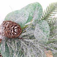 Mini 62cm PVC PE campuran pinus bunga buatan hijau Tahun Baru hari Paskah dekorasi meja Thanksgiving Mini baru