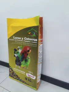 Pigeon canari poulet chien chat nourriture pour animaux de compagnie sac d'emballage en plastique 20kg 50kg oiseau calopsitte perroquet pinson pp tissé sac d'emballage