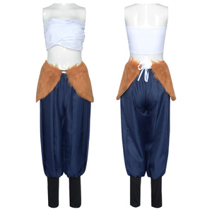 Costume de cosplay Inosuke Hashibira pour femme, tenue d'anime, pantalon bleu avec bordure en fourrure, vêtements de convention d'Halloween pour adultes - Product Image 4