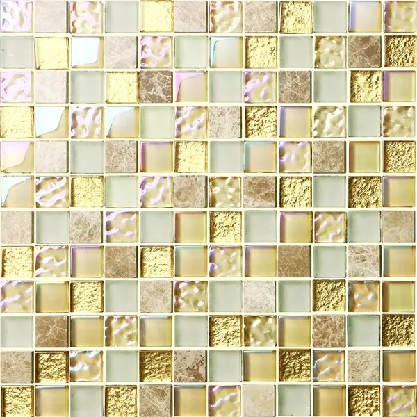 Ubin mosaik batu kaca kamar mandi modis obral foshan