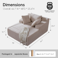 Canapé-lit sectionnel surdimensionné en velours côtelé, canapé sans structure, canapés-lits, fauteuil, mobilier de luxe pour appartement et hôtel, OEM ODM