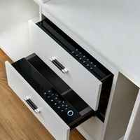 Coffre-fort intelligent en acier pour tiroir, avec serrure numérique et empreinte digitale, pour rangement de dossiers et armoire dissimulée