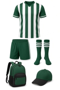 Maroon Soccer Uniform Kit With Shorts <b>Socks</b> Backpack And Cap V Neck Short Sleeve <b>Polyester</b> Adult Unisex - Product Image 6