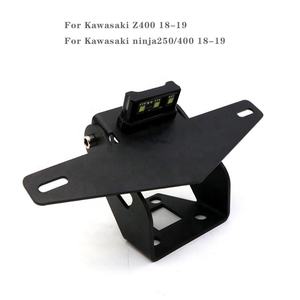 Support de cadre de plaque d'immatriculation de moto en acier inoxydable pour <span class=keywords><strong>Kawasaki</strong></span> <span class=keywords><strong>Z400</strong></span> Ninja250 Ninja400 <span class=keywords><strong>2018</strong></span> 2019, vente en gros - Product Image 3