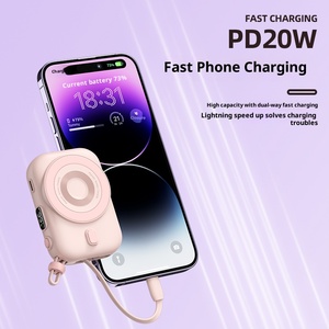 Di Động 10000MAh Ngân Hàng Điện Từ Không Dây Sạc Trạm 15W Đôi USB Type-C Pin Gói Điện Trạm Điện Thoại Khẩn Cấp - Product Image 4