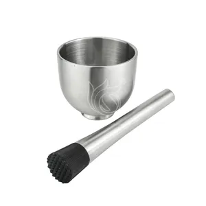 Neuankömmling Mini Apotheke Granit Edelstahl Hand Stampfer Schüssel Stößel und Mörser Set für Home Kitchen Food