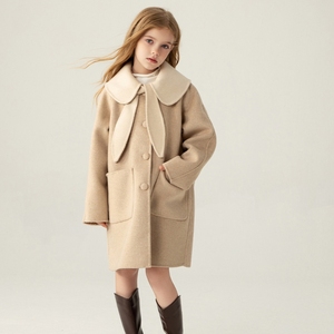 NUOVO Cappotto Trench Doppiopetto alla Moda per Ragazze, Taglie Forti, Stampa Tinta Unita, Giacca Autunno Inverno OEM per Bambine - Product Image 4