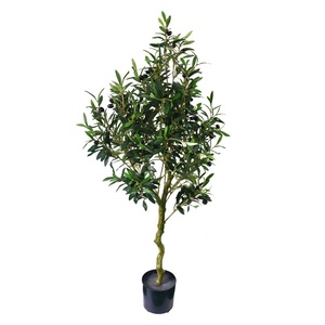 Planta Artificial verde <span class=keywords><strong>olivo</strong></span> pequeño <span class=keywords><strong>grande</strong></span> bonsái verde con maceta para exterior Interior hogar Hotel boda decoración - Product Image 3