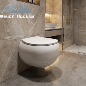 WC mural en céramique Wayon, forme d'œuf unique et moderne, pour salle de bain d'hôtel de luxe - Product Image 1