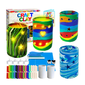 Stem Toys Handmade Birthday Ideas joy Fun Diy ultra Light Clay Pen Bucket Lamp Holder Crafts Clay Kit